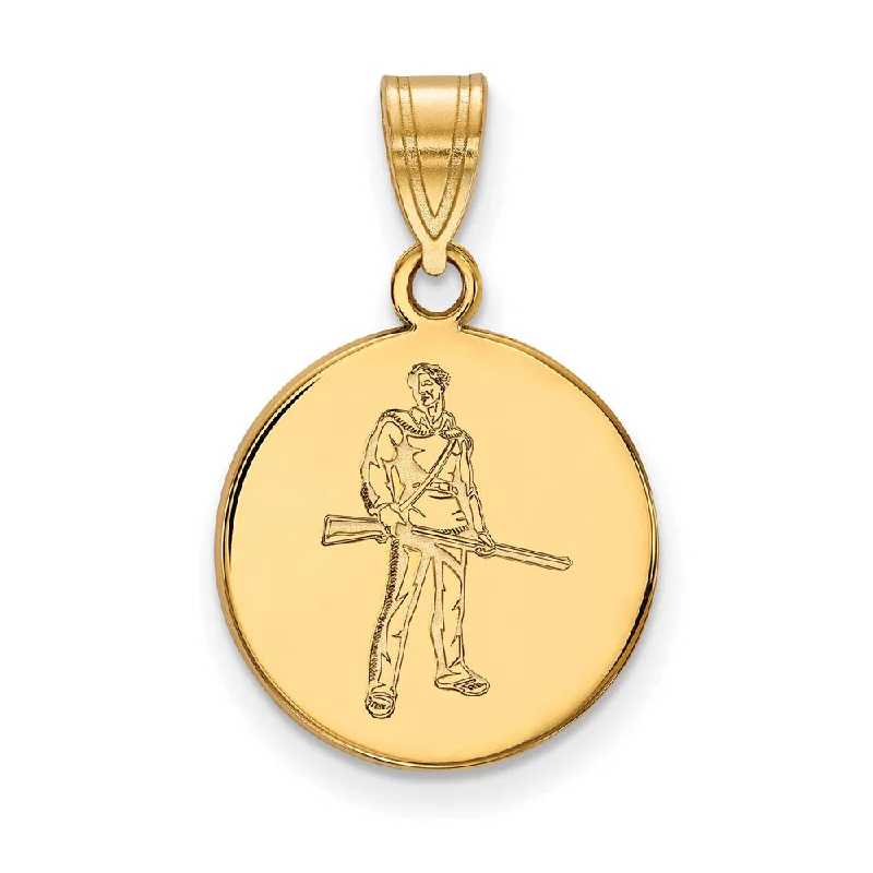 Trending Jewelry Styles Now At Limited-Time Discounts 10k Yellow Gold West Virginia U. Medium Mascot Disc Pendant