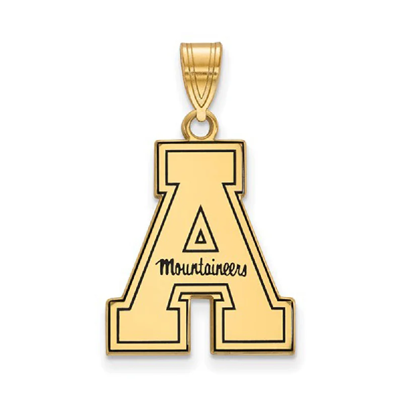Gorgeous Jewelry, Limited-Time Savings 14k Gold Plated Silver Appalachian State Enamel Large Pendant