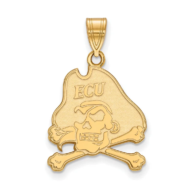 Exclusive Jewelry Discounts – Shop Now For Savings 14k Gold Plated Silver East Carolina U Large Mascot Pendant