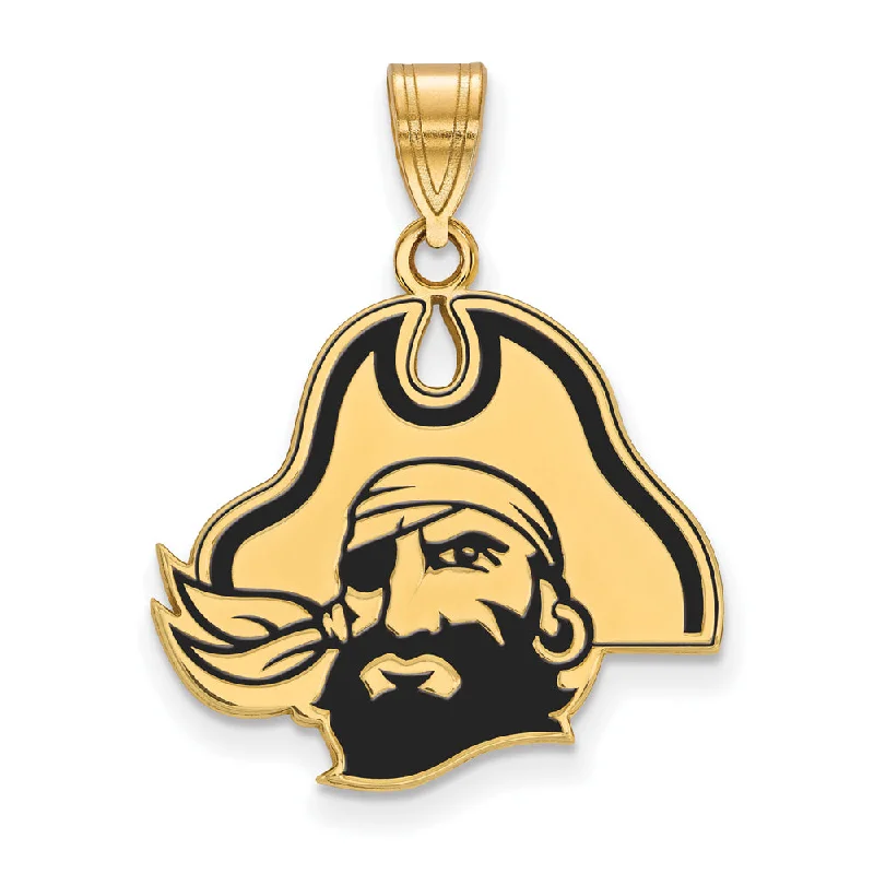 Jewelry Clearance Sale – Final Reductions 14k Gold Plated Silver East Carolina Univ. Large Enamel Pendant