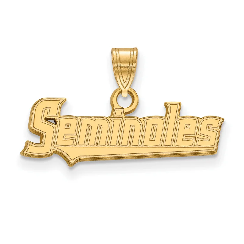 Flash Jewelry Sale – Get Stunning Pieces At Low Prices 14k Gold Plated Silver Florida State Small 'Seminoles' Pendant