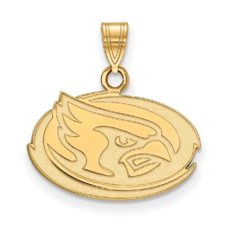 Personalized Engraved Jewelry For Meaningful Gifts 14k Gold Plated Silver Iowa State Small Oval Mascot Pendant