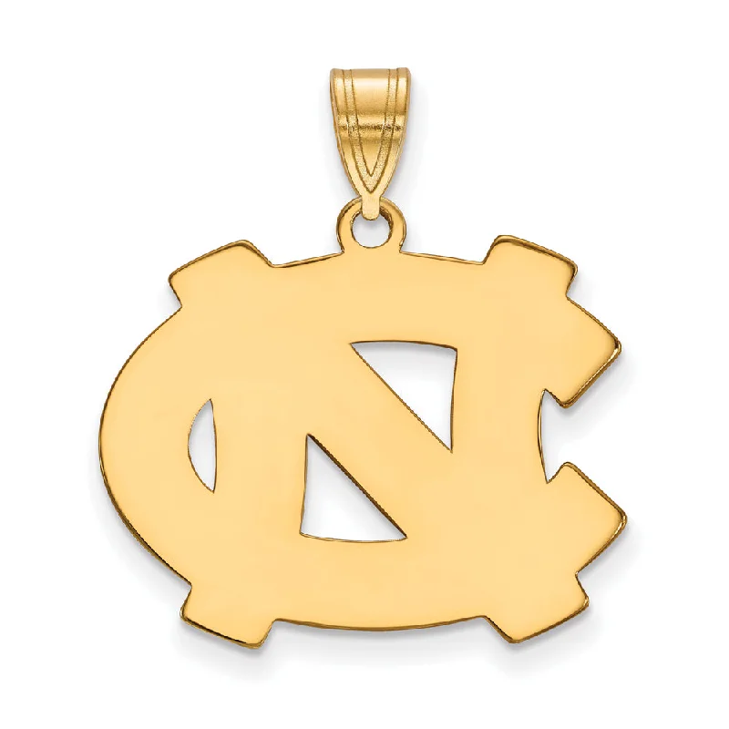 Luxury Jewelry At Unbeatable Discounts 14k Gold Plated Silver North Carolina Large 'NC' Pendant