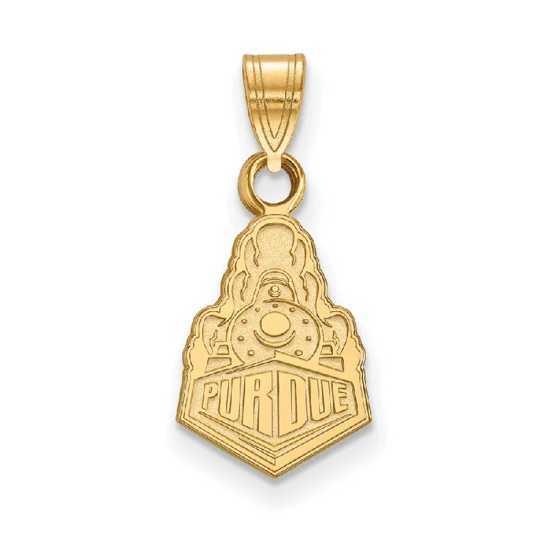 Flash Sale On Exquisite Jewelry – Don't Miss Out 14k Gold Plated Silver Purdue Small Logo Pendant