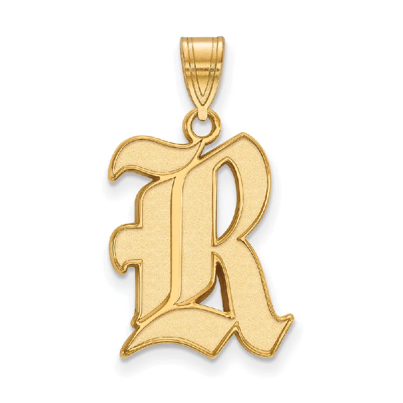Affordable Gold-Plated Jewelry For Modern Fashion 14k Gold Plated Silver Rice U. Large 'R' Pendant