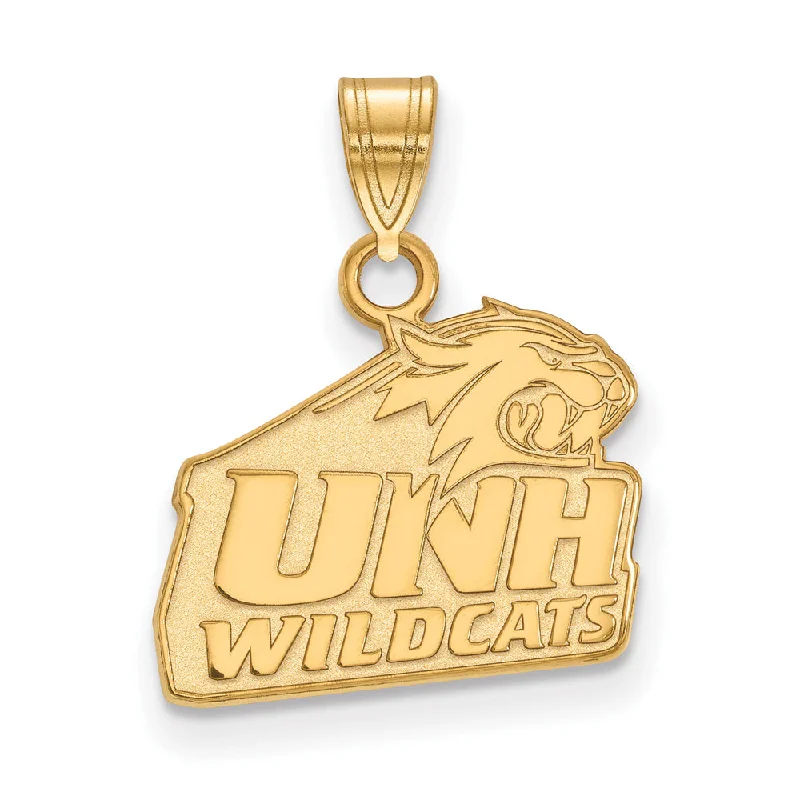 Seasonal Jewelry Deals – Elevate Your Style 14k Gold Plated Silver U. of New Hampshire Small Logo Pendant