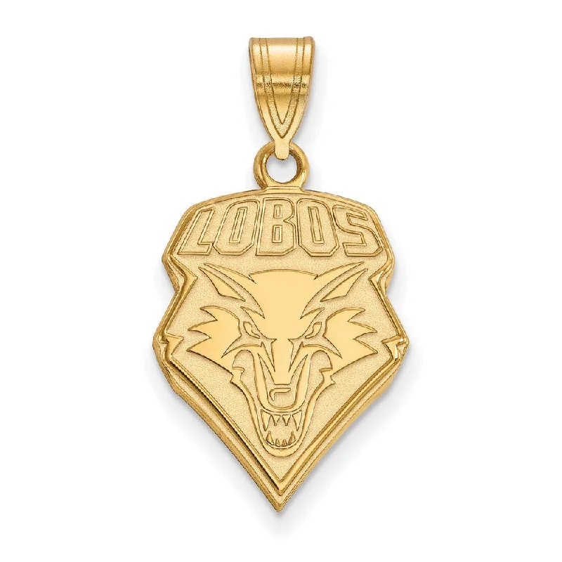Jewelry Clearance Event – Stock Up Before It's Over 14k Gold Plated Silver U. of New Mexico Large Logo Pendant