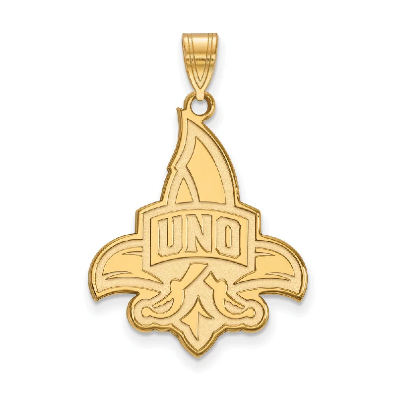 14k Gold Plated Silver U. of New Orleans XL Pendant