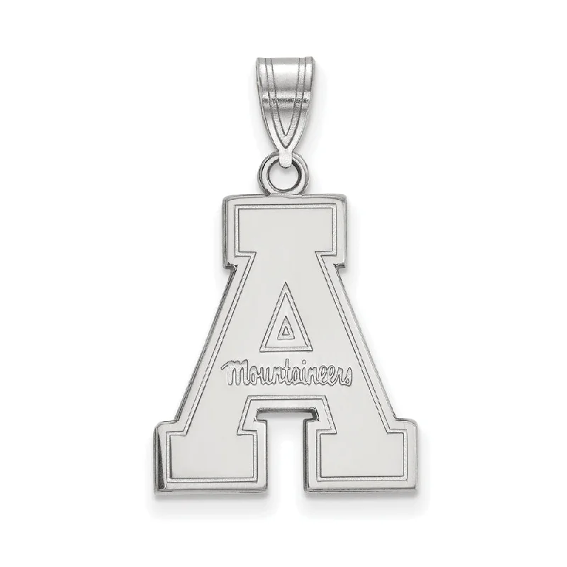 Limited-Time Offer On Premium Jewelry Collections 14k White Gold Appalachian State Large 'A' Pendant