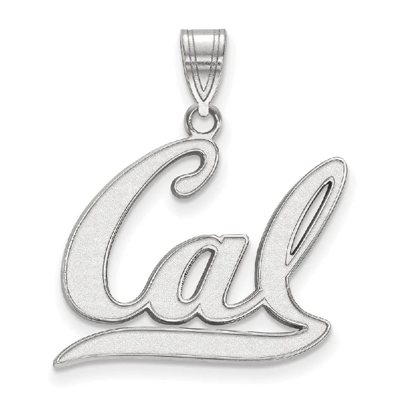 Fashion-Forward Jewelry At Incredible Prices 14k White Gold California Berkeley Large Script 'Cal' Pendant