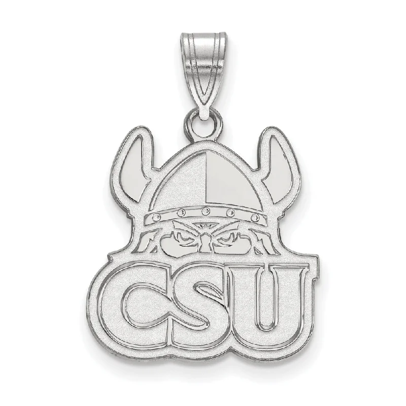 14k White Gold Cleveland State Large Pendant