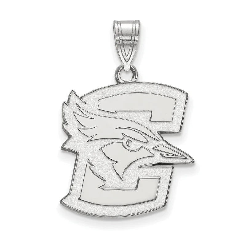 14k White Gold Creighton U Large Pendant