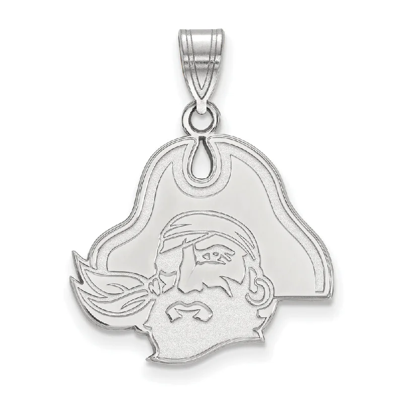 Stunning Jewelry At Even More Stunning Prices 14k White Gold East Carolina U Large Mascot Pendant