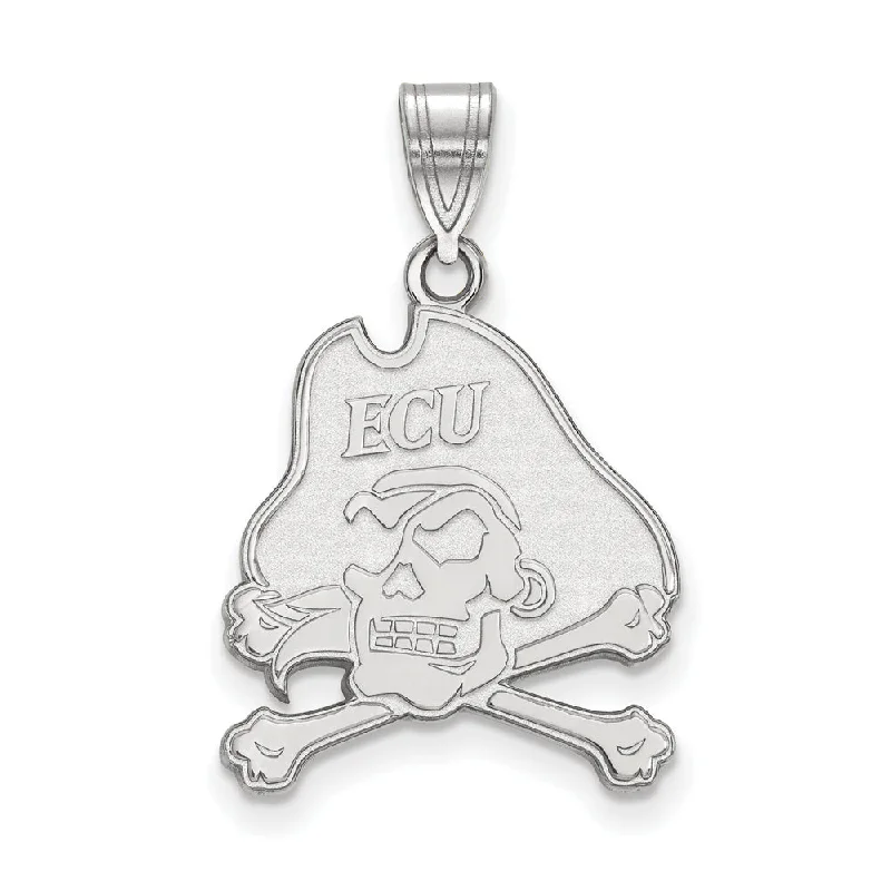 Premium Jewelry At Special Low Prices For A Limited Time 14k White Gold East Carolina U Large Pendant