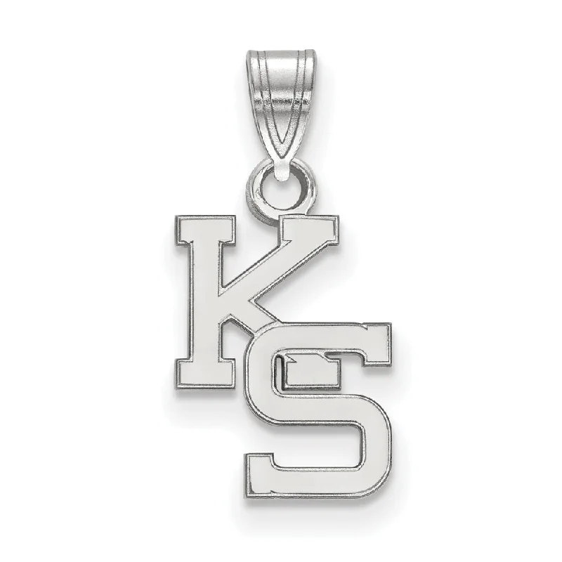 Unique Jewelry For Less – Shop The Sale Now 14k White Gold Kansas State Small 'KS' Pendant
