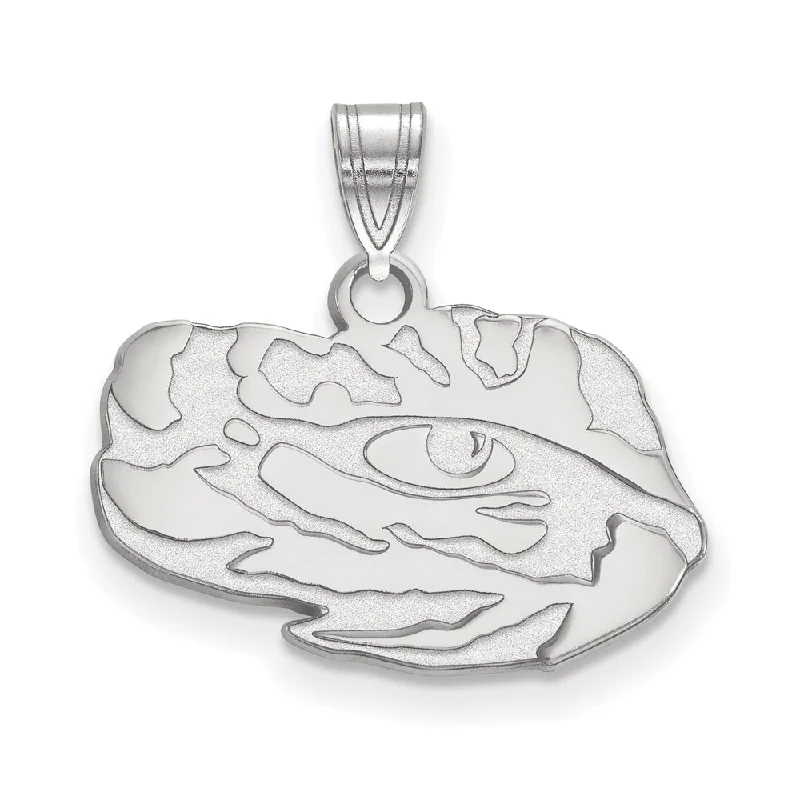 High-End Sparkle, Low-End Prices – Jewelry Sale Live 14k White Gold Louisiana State Small Mascot Pendant
