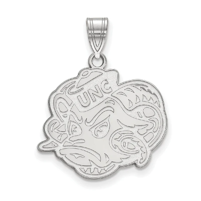 Timeless Elegance, Temporary Discounts – Act Fast 14k White Gold North Carolina Large Mascot Pendant