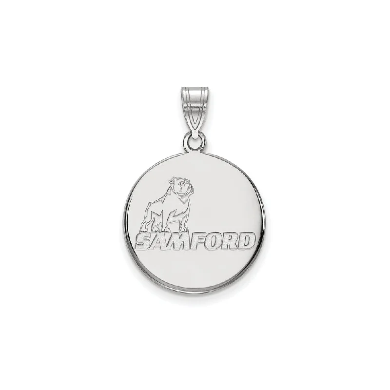 Seasonal Jewelry Sale – Upgrade Your Collection 14k White Gold Samford U. Large Mascot Logo Pendant
