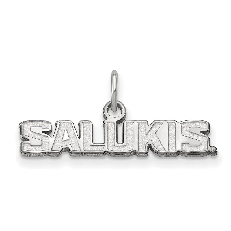 14k White Gold Southern Illinois U. XS (Tiny) Charm or Pendant