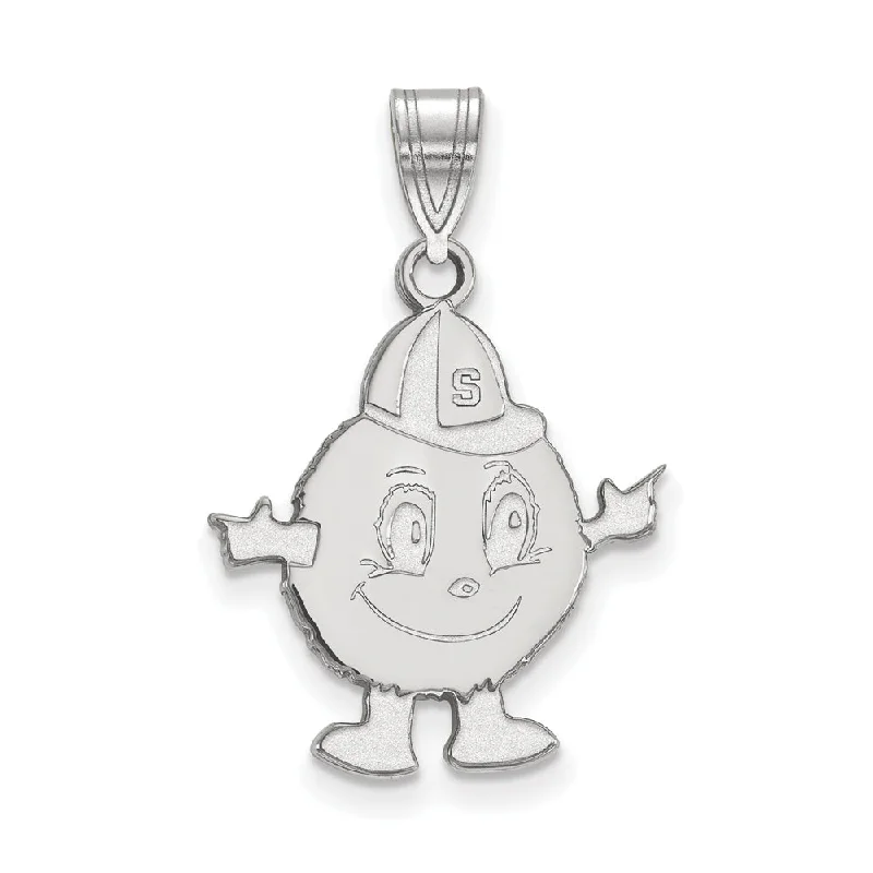 Elegant Jewelry, Exclusive Prices – Shop Now 14k White Gold Syracuse U. Large Mascot Pendant