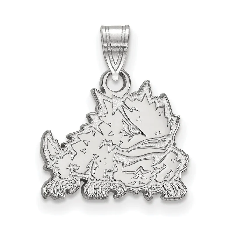 14k White Gold Texas Christian U. Small Mascot Pendant