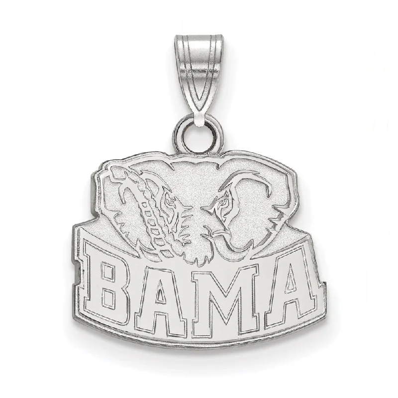 Stunning Jewelry Pieces At The Lowest Prices Ever 14k White Gold U. of Alabama Small 'BAMA' Logo Pendant