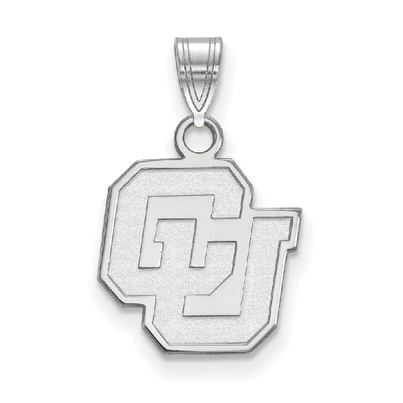 Discounted Jewelry For A Glamorous Look 14k White Gold U of Colorado Small Pendant