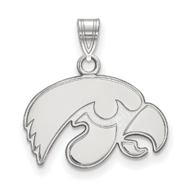Exclusive Jewelry Bundles At Discounted Prices 14k White Gold U. of Iowa Small Mascot Pendant