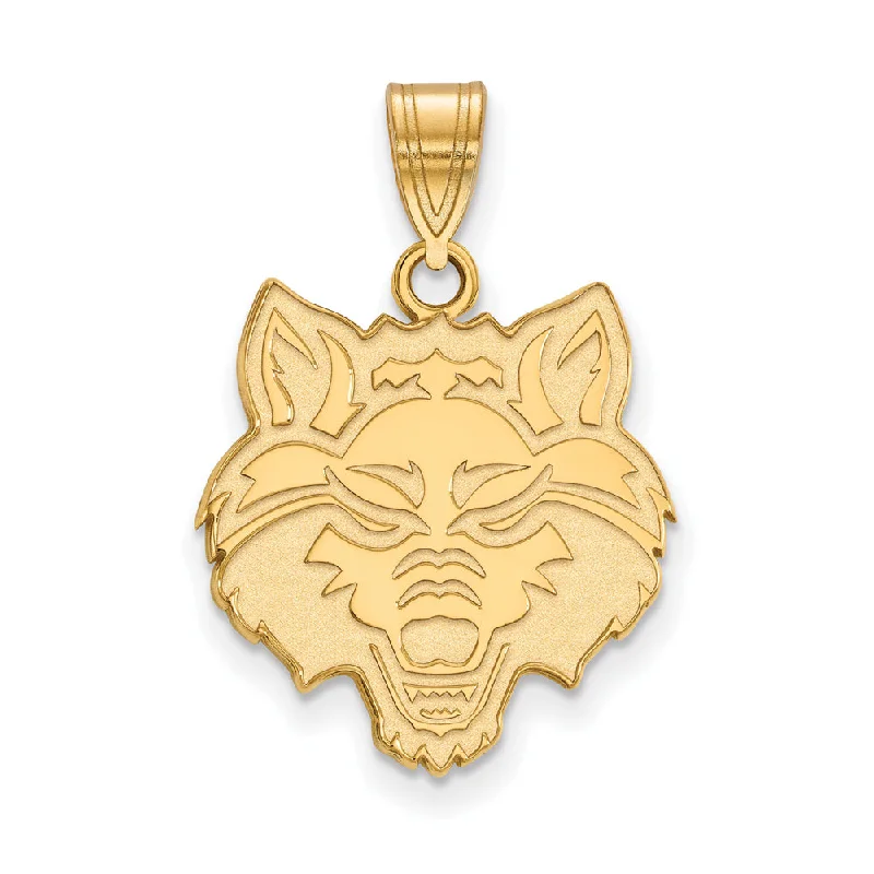 Your Perfect Accessory Now At The Best Price 14k Yellow Gold Arkansas State Large Mascot Pendant