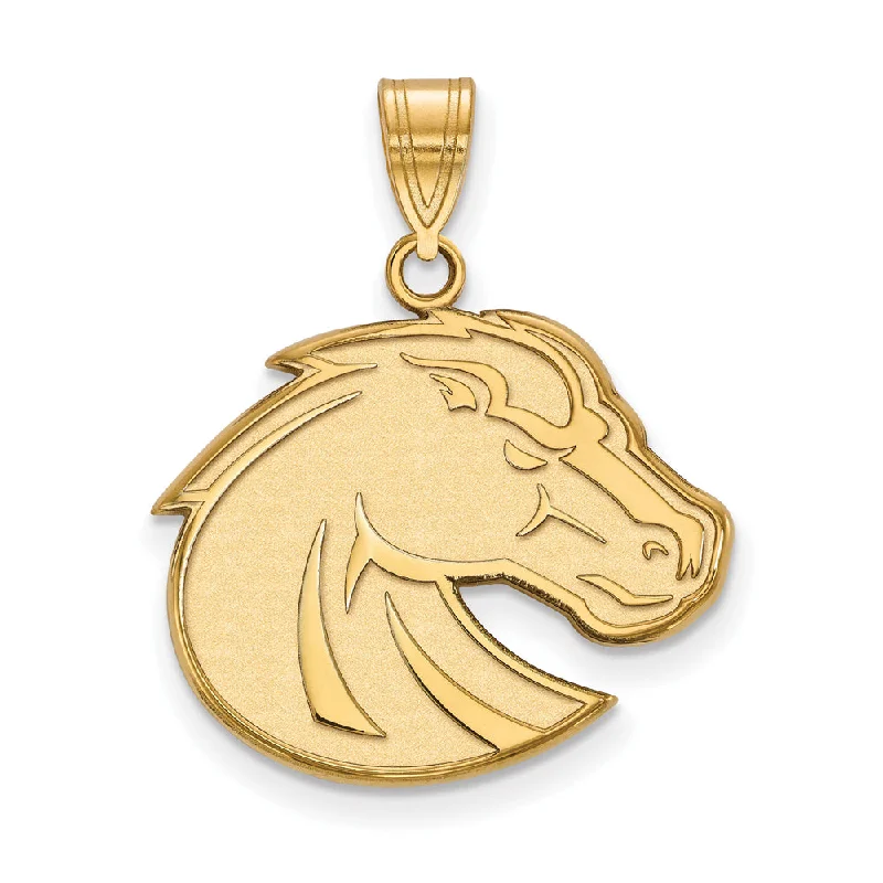 Timeless Elegance Now At Special Discounts 14k Yellow Gold Boise State Large Mascot Pendant