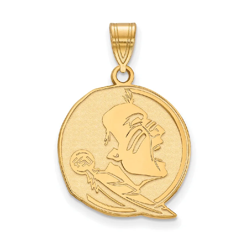 Shop Dazzling Jewelry At The Best Prices 14K Yellow Gold Florida State Large Mascot Pendant