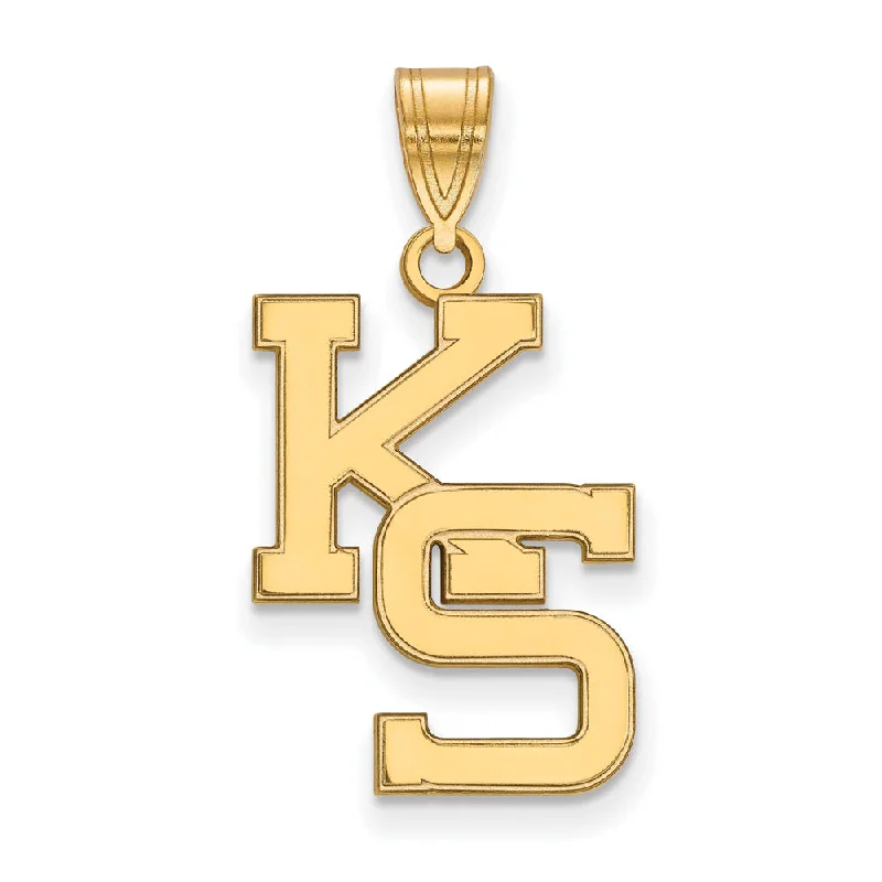 Exclusive Jewelry Markdowns – Limited-Time Offer 14k Yellow Gold Kansas State Large 'KS' Pendant