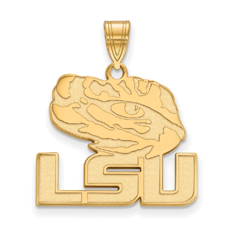Glamorous Jewelry, Glamorous Deals – Shop Now 14k Yellow Gold Louisiana State Large 'LSU' Mascot Pendant