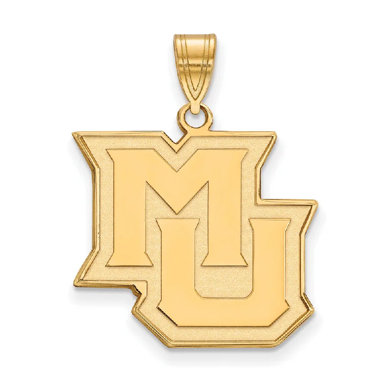 Shop Jewelry That Shines Without The High Price 14k Yellow Gold Marquette U Large 'MU' Pendant