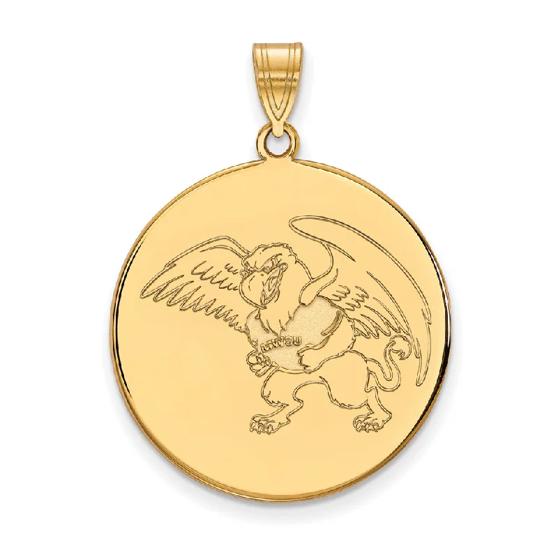 14k Yellow Gold Missouri Western State XL Disc Pendant