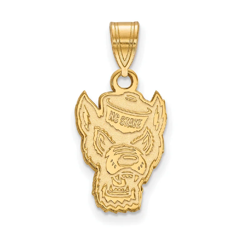 Chic, Trendy, And Affordable Jewelry Sale 14k Yellow Gold North Carolina State Medium Logo Pendant