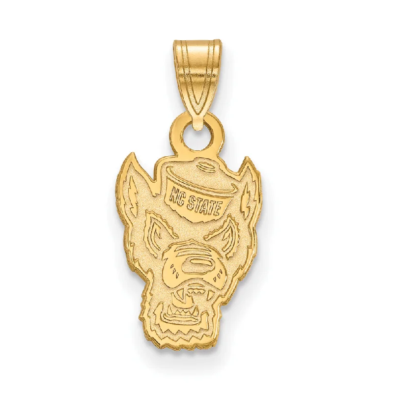 Handcrafted Jewelry Sale – Unique Designs At Low Prices 14k Yellow Gold North Carolina State Wolfpack Small Pendant