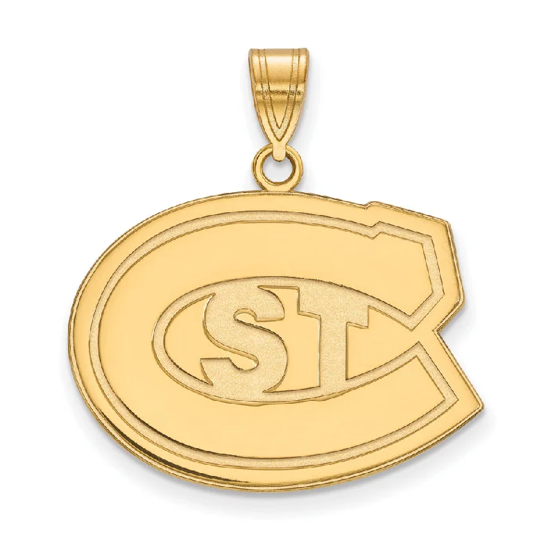 Must-Have Jewelry At Unbelievable Discounts 14k Yellow Gold St. Cloud State Large 'STC' Pendant