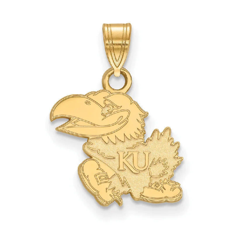 Elegant Designs, Unbeatable Discounts – Shop Jewelry Now 14k Yellow Gold U. of Kansas Small Mascot Pendant