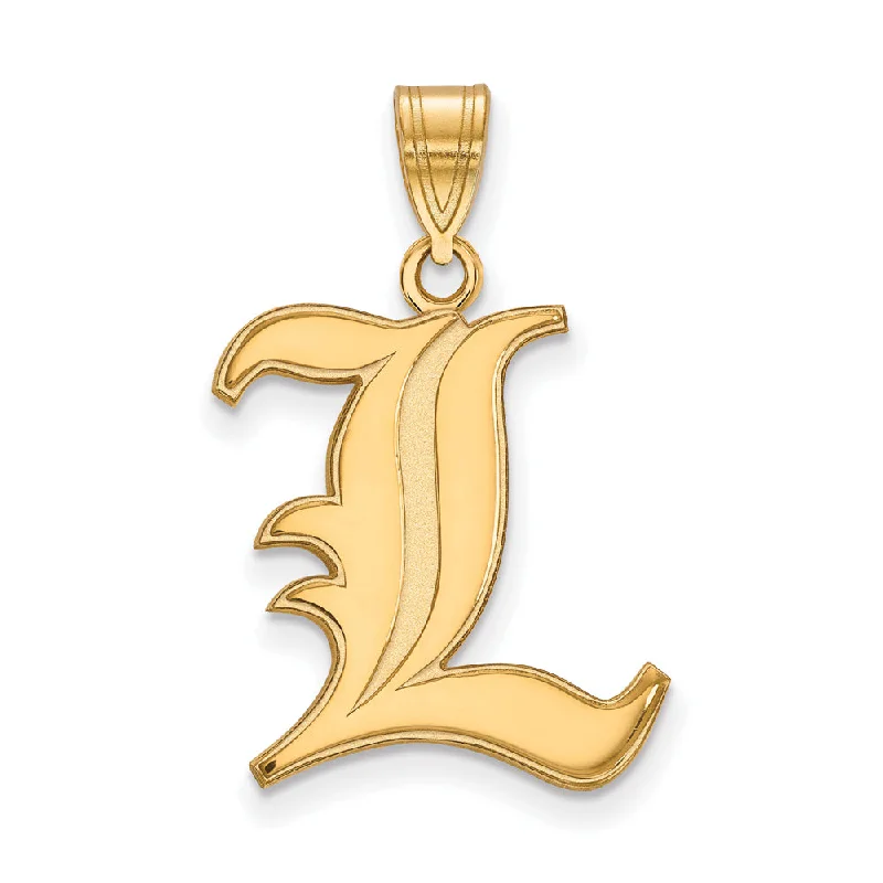 Eco-Friendly Sustainable Jewelry For Conscious Buyers 14k Yellow Gold U. of Louisville Large 'L' Pendant
