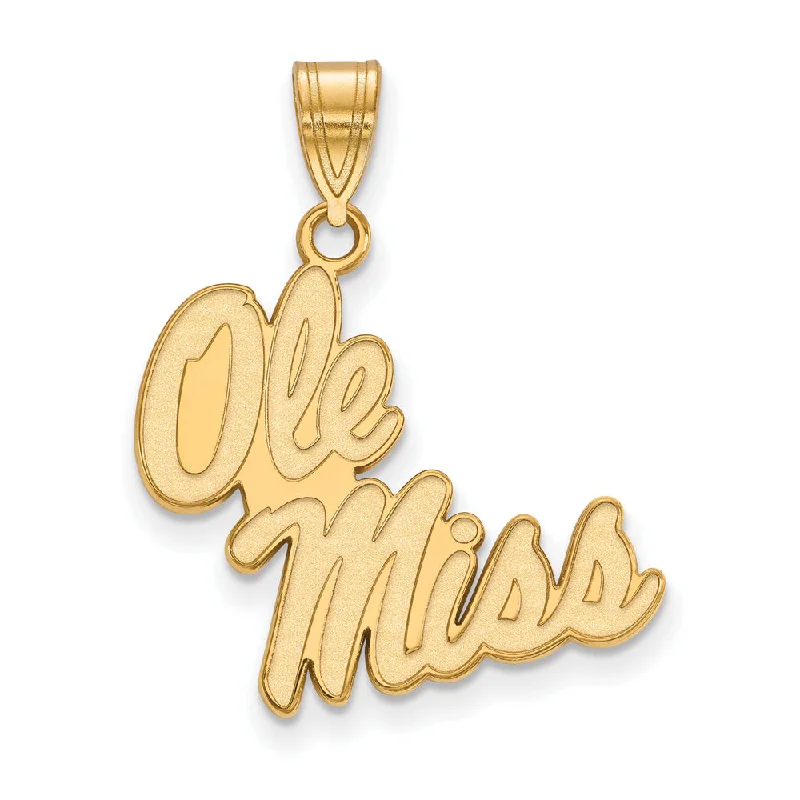 Stunning Jewelry At Even More Stunning Prices 14k Yellow Gold U. of Mississippi Large 'Ole Miss' Pendant