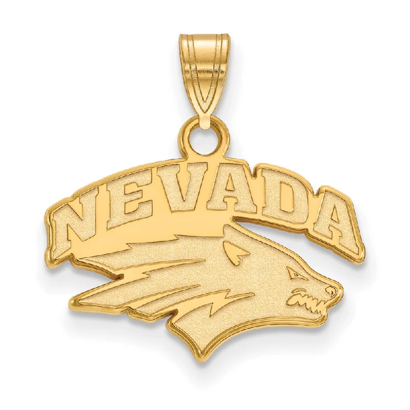 Romantic Heart-Shaped Jewelry For Special Gifts 14k Yellow Gold U. of Nevada Small Logo Pendant