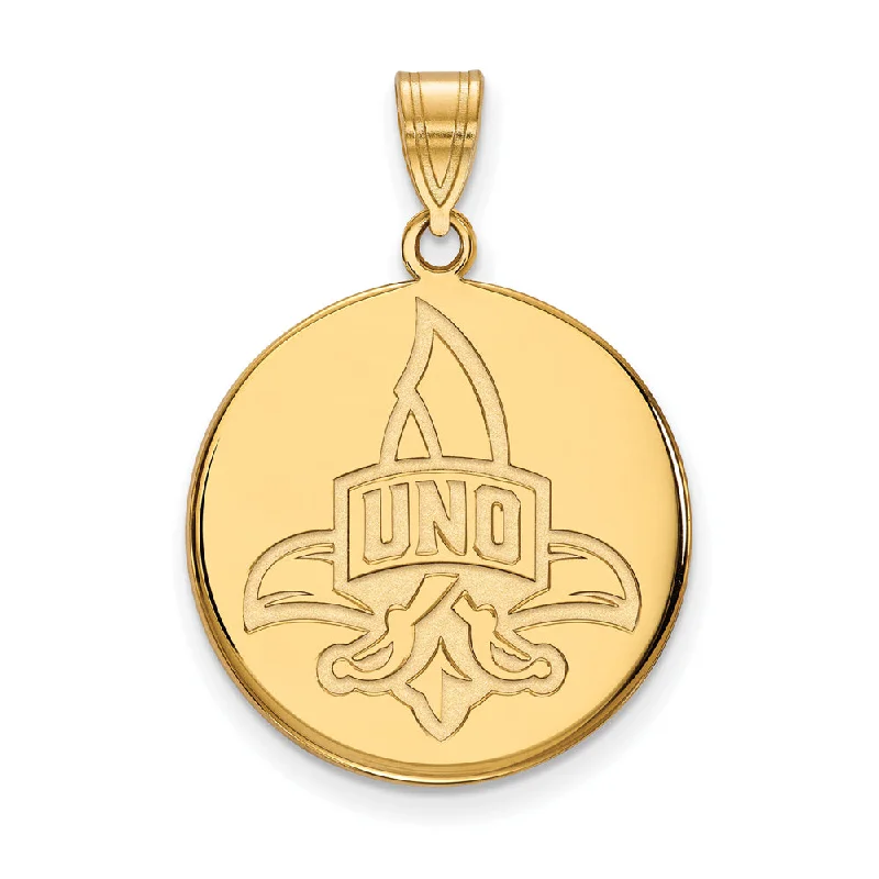 Elegant Jewelry At Unbeatable Offers – Shop Before It's Gone 14k Yellow Gold U. of New Orleans Large Logo Disc Pendant