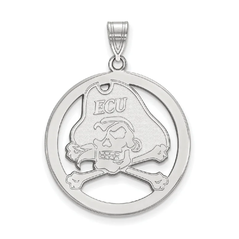 Luxury Meets Affordability – Jewelry Sale Now Live Sterling Silver East Carolina U XL Circle Pendant