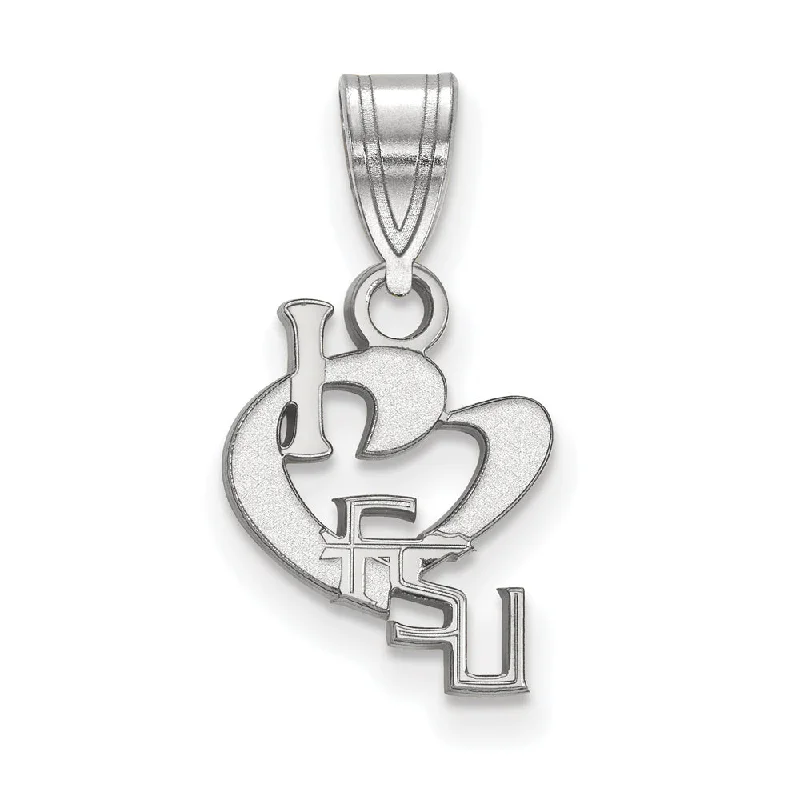 Sterling Silver Florida State Small I Love Logo Pendant