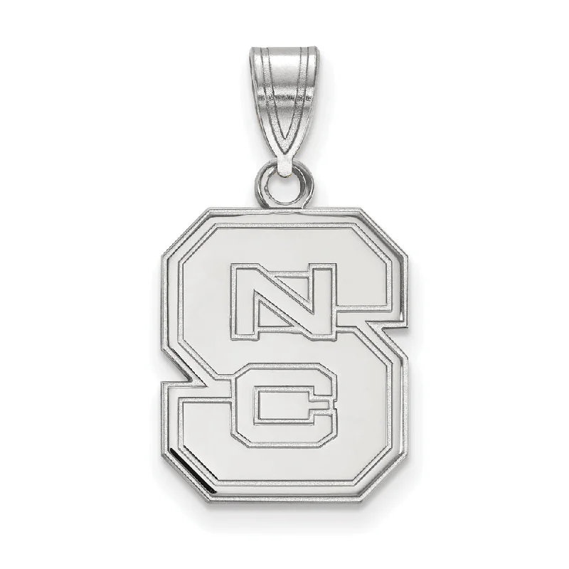 Sterling Silver North Carolina State Medium 'NCS' Pendant