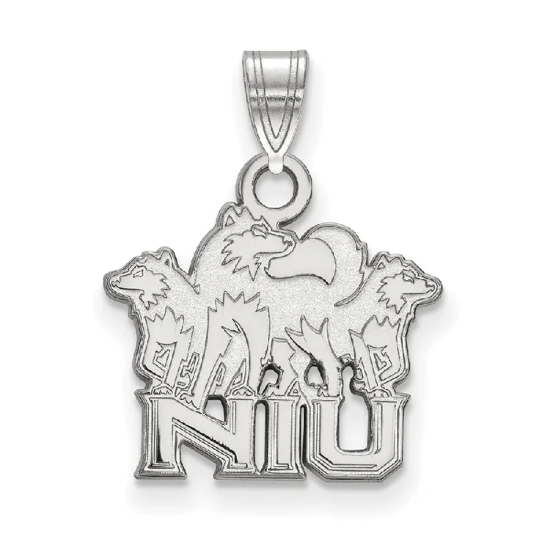 Sterling Silver Northern Illinois U. Small Logo Pendant