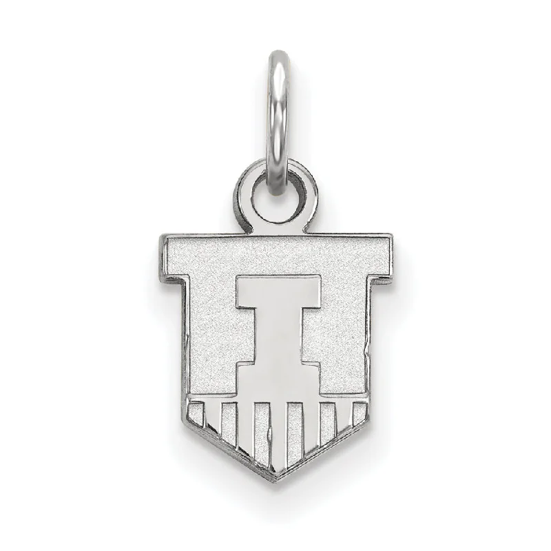 Sterling Silver U. of Illinois XS (Tiny) Shield Charm or Pendant