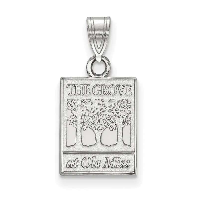 Sterling Silver U. of Mississippi Small Pendant