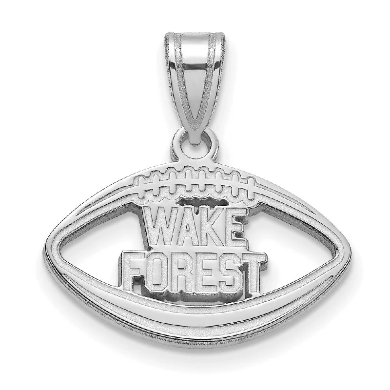 Affordable Luxury Jewelry For Every Occasion Sterling Silver Wake Forest U. Logo Football Pendant